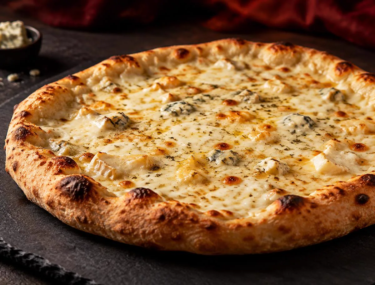 Pizza sur base crème chez AU ST EX